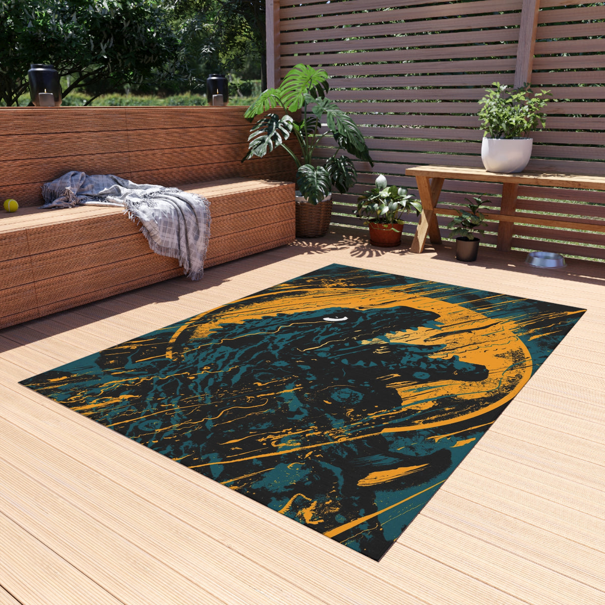 J. Bannon "Destroyer Of Worlds: Lightning" Indoor / Outdoor Rug