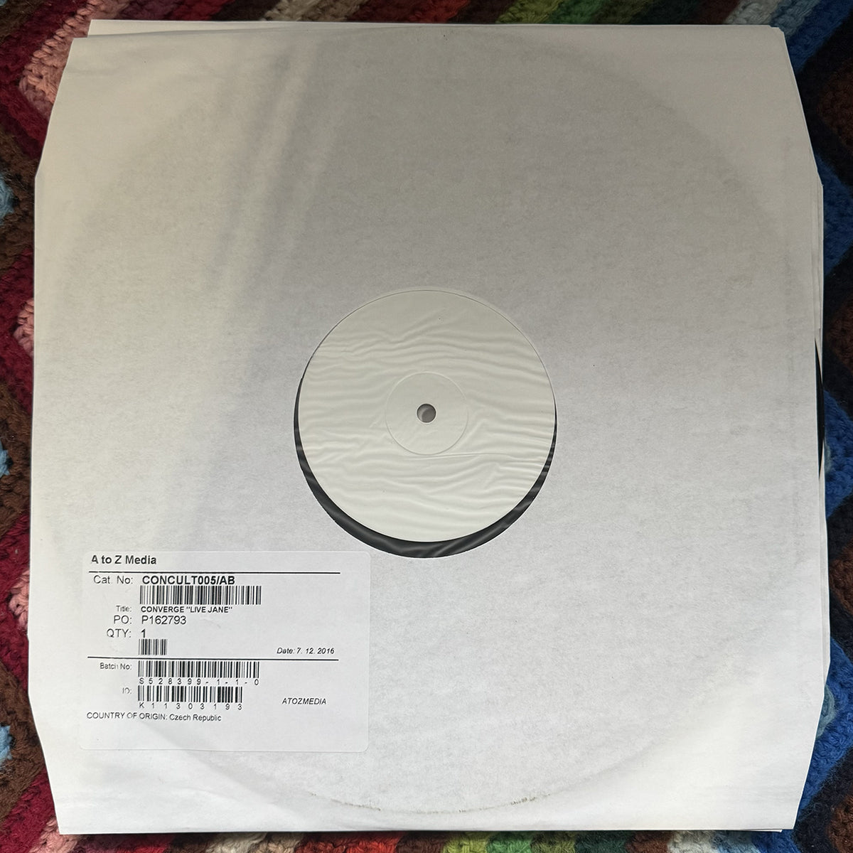 Converge "Jane Live" 2XLP (Test Press)