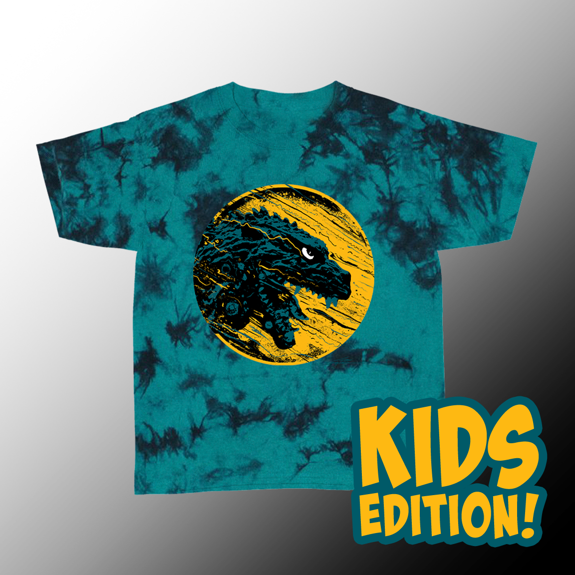J. Bannon “Destroyer Of Worlds: Lightning” Kids Teal / Black Tie-Dye T-Shirt
