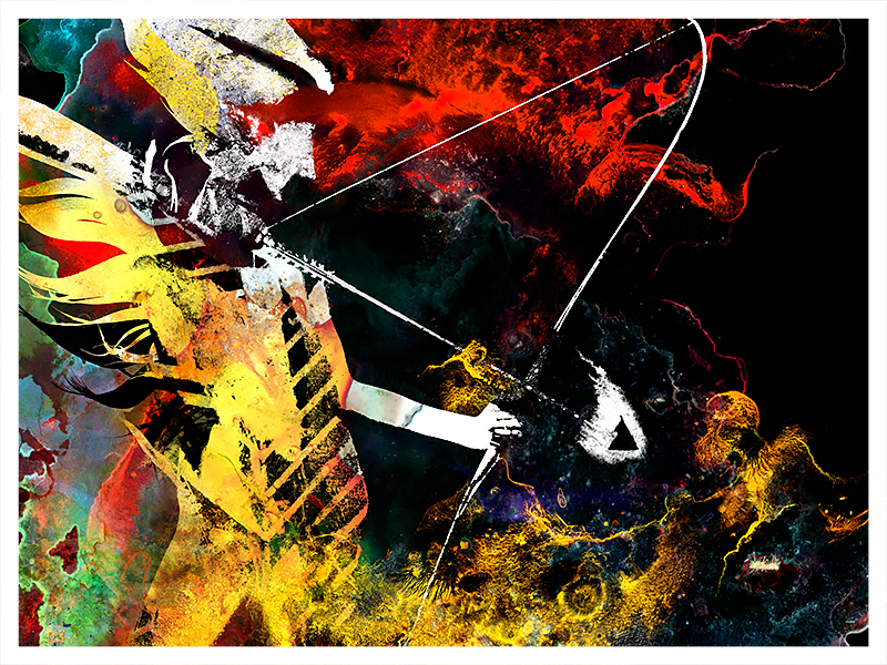 J. Bannon "AWLWLB 01 Aimless Arrow" Silkscreened Print