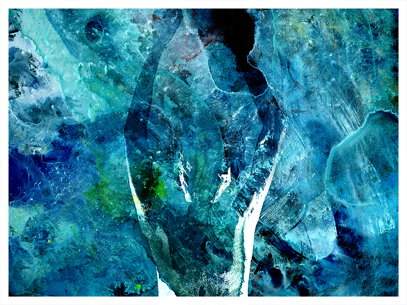 J. Bannon "AWLWLB 11 Coral Blue" Silkscreened Print