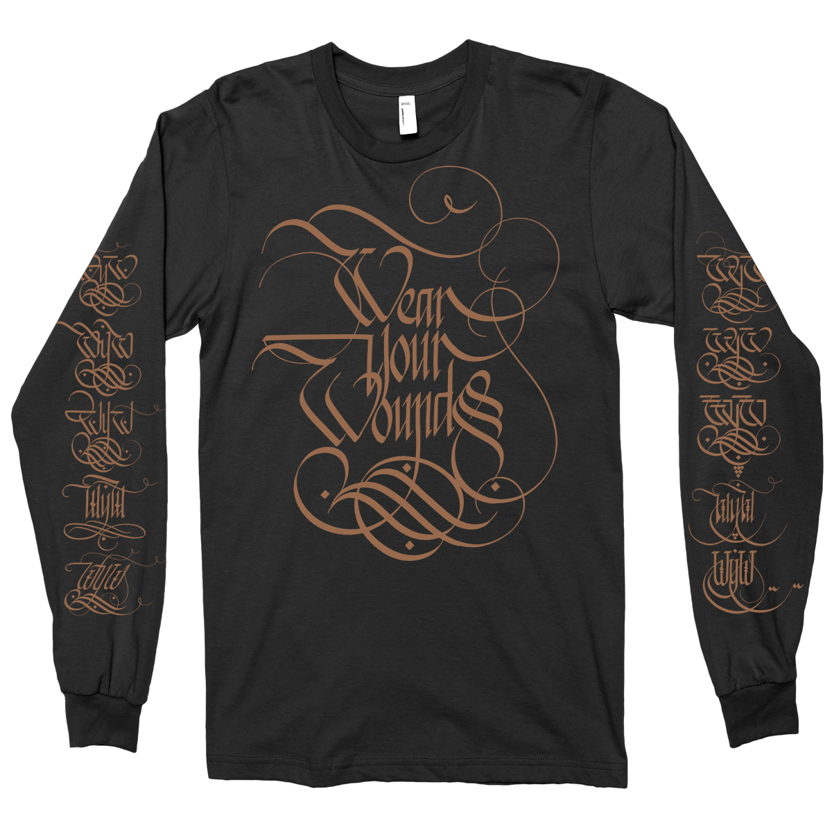 Wear Your Wounds "Calligraphy: Gold" Longsleeve